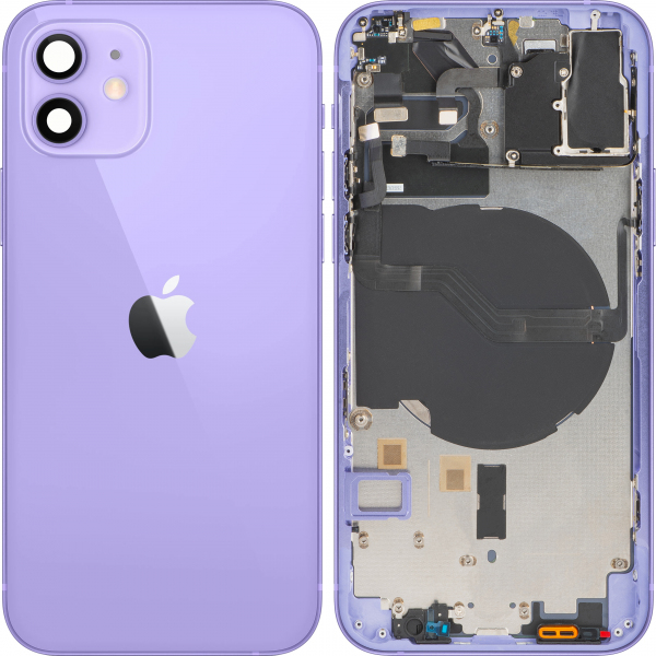 Capac Baterie Apple iPhone 12, Cu Carcasa Mijloc, Mov, Swap