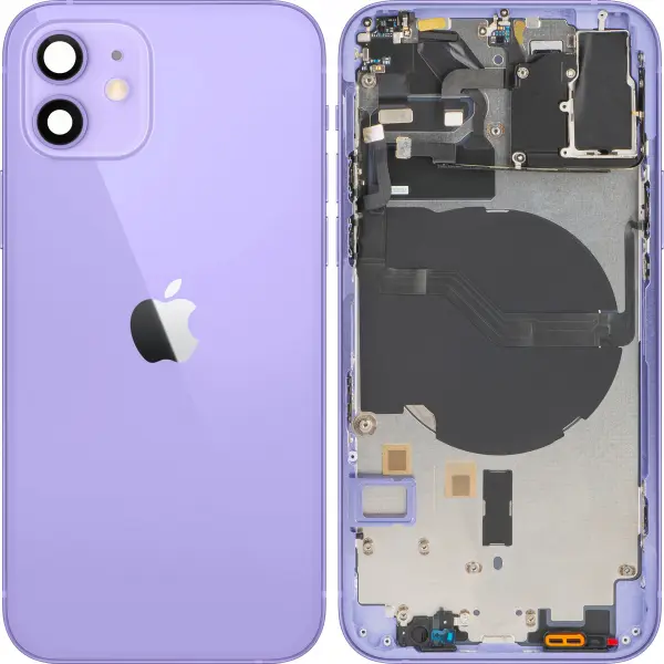 Capac Baterie Apple iPhone 12, Cu Carcasa Mijloc, Mov, Swap