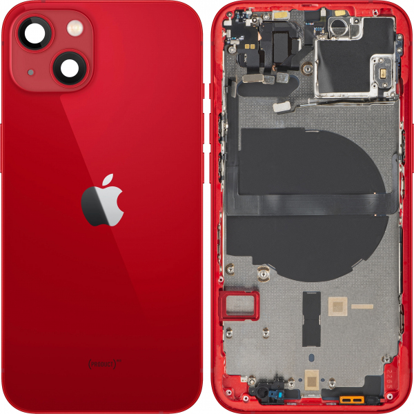 Capac Baterie Apple iPhone 13, Cu Carcasa Mijloc, Rosu, Swap