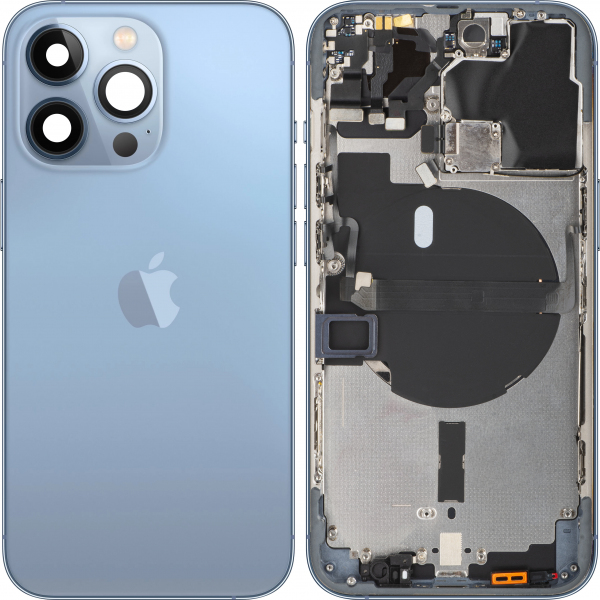 Capac Baterie Apple iPhone 13 Pro, Cu Carcasa Mijloc, Albastru (Sierra Blue), Swap