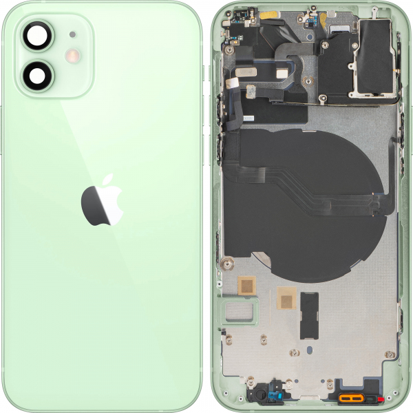 Capac Baterie Apple iPhone 12, Cu Carcasa Mijloc, Verde, Swap