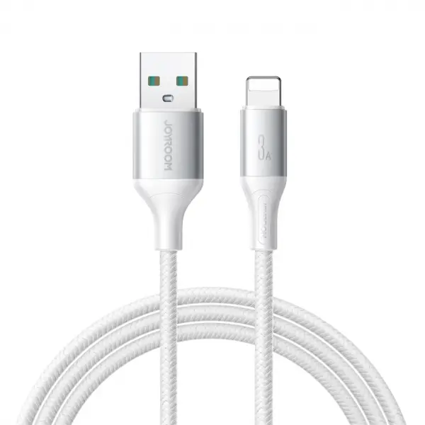 Cablu Date si Incarcare USB-A - Lightning Joyroom S-A28 Flash, 18W, 1m, Alb