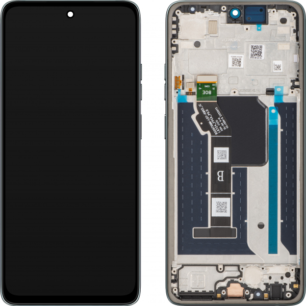 Display cu Touchscreen Motorola Moto G56, cu Rama, Gri (Pantone Gray Mist), Service Pack 5D68C30209