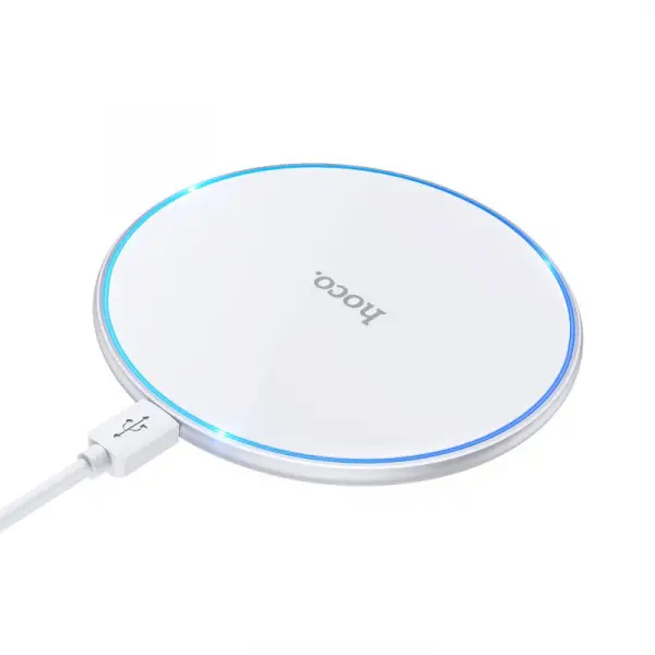 Incarcator Retea Wireless HOCO CW6 Pro, 15W, 1.67A, Alb
