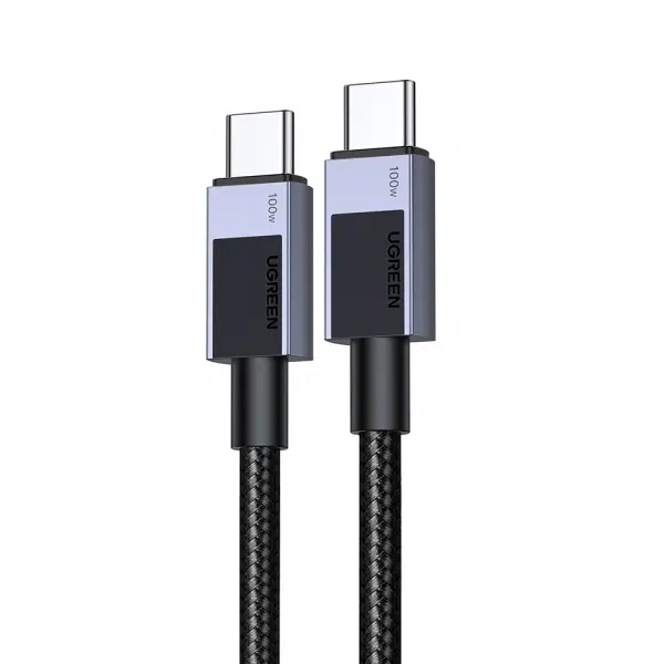 Cablu Date si Incarcare USB-C - USB-C UGREEN L512, 100W, 0.5m, Gri