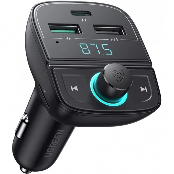 Modulator FM Bluetooth UGREEN CD229, 2 x USB-A - 1 x USB-C - 1 x microSD