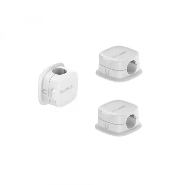 Organizator Cabluri Baseus Lite Magnetic, Set 3 Bucati, Alb B01331106211-00