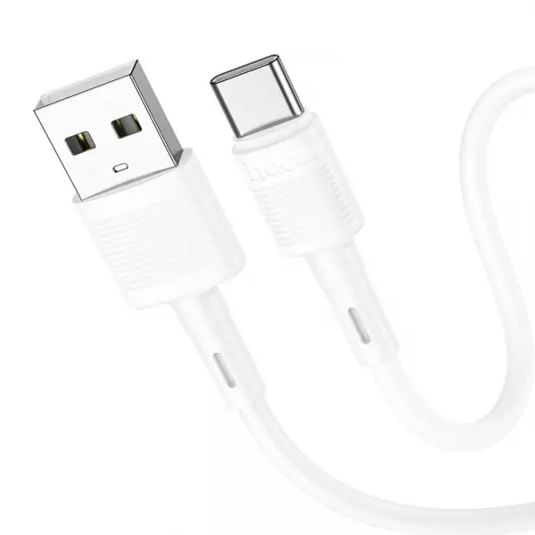 Cablu Date si Incarcare USB-A - USB-C HOCO X83 Victory, 20W, 1m, Alb