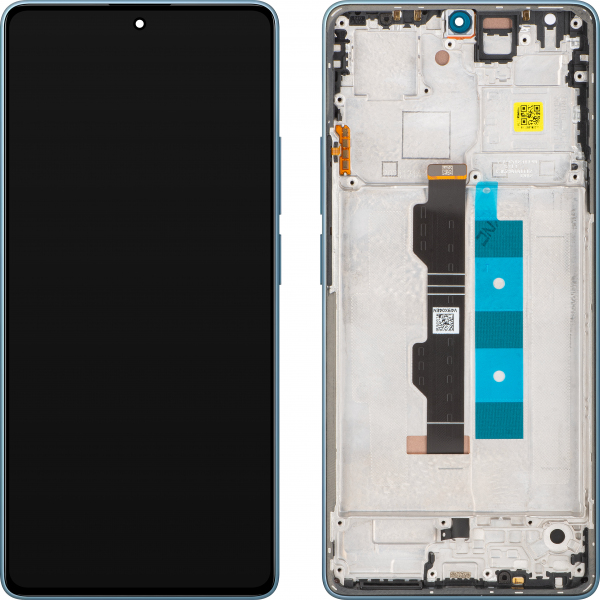 Display cu Touchscreen Xiaomi Redmi Note 14S, cu Rama, Albastru (Ocean Blue), Service Pack 56000100N6R00