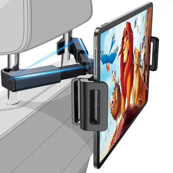 Suport Auto Tetiera Lisen pentru Telefon / Tableta, 4.7inch - 12.9inch, Negru YL0221030002