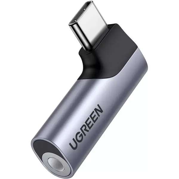 Adaptor Audio USB-C - 3.5mm UGREEN CM460 (20194) Angled, Gri