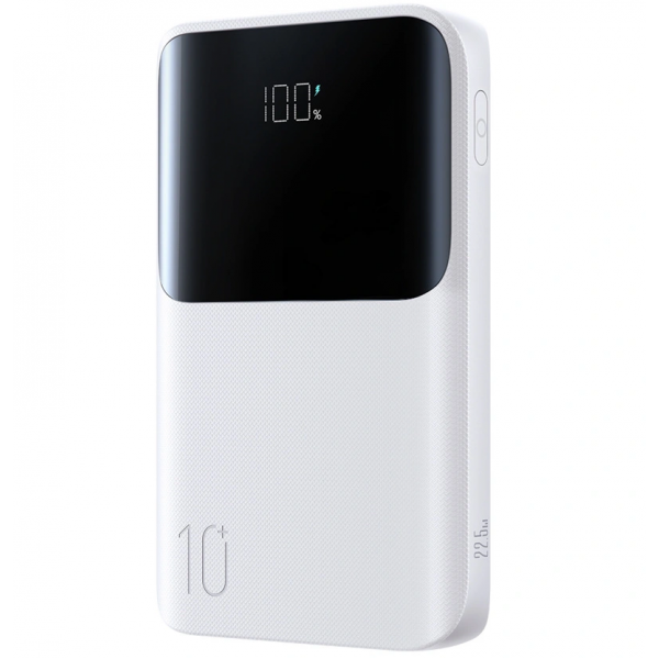 Baterie Externa Joyroom JR-QP191, 10000mAh, 22.5W, QC + PD, 1 x USB-A - 2 x USB-C, Alba