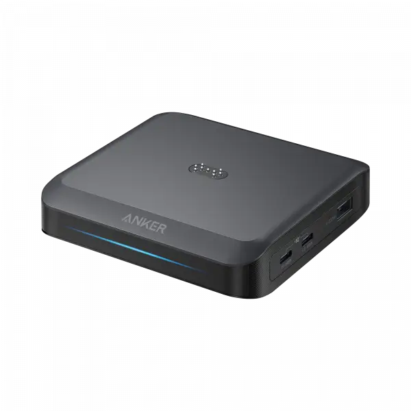 Incarcator Statie Anker pentru baterie externa Prime, 150W, 5A, 1 x Pogo Pin - 1 x USB-A - 2 x USB-C, Negru A1903G11