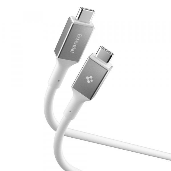 Cablu Date si Incarcare USB-C - USB-C Spigen EB24015CC, 240W, 1.5m, Alb ACA10422