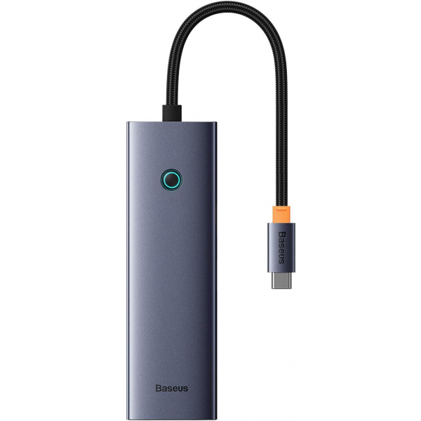 Hub USB-C Baseus UltraJoy, 2 x USB-A 3.0 - 1 x USB-C - 1 x HDMI - 1 x RJ45 - 1 x SD - 1 x microSD, Gri B00052805813-00