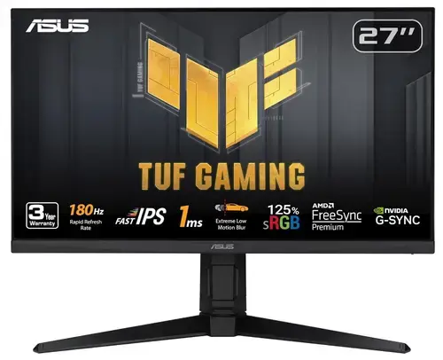 Monitor Gaming IPS LED ASUS 27inch VG279QL3A, Full HD (1920 x 1080), HDMI, DisplayPort, Boxe, Pivot, 180 Hz, 1 ms (Negru)