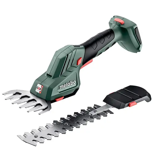 Foarfeca gard viu si iarba Metabo SGS 18 LTX Q, compatibila cu acumulator Li-Power 18V, lungime lama gard viu 20 cm, latime taiere iarba 11.5 cm (Verde)