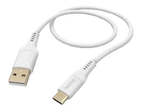 Cablu date Hama 201571, USB-A - USB-C, 1.5m (Alb)