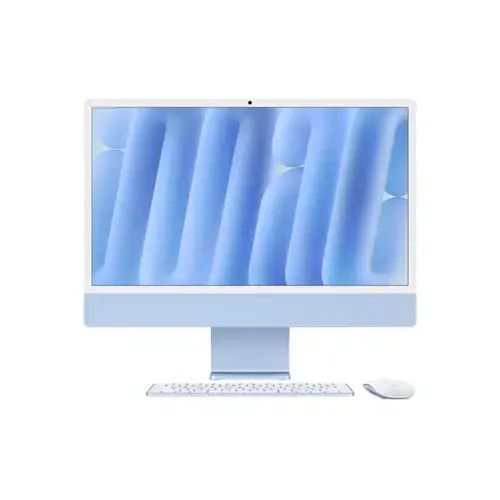 All In One PC Apple iMac 24inch (2024), Procesor Apple M4, 8 nuclee CPU si 8 nuclee GPU, 24inch, Retina 4.5K, 16GB, 256GB SSD, macOS, Layout INT, Manual RO (Albastru)