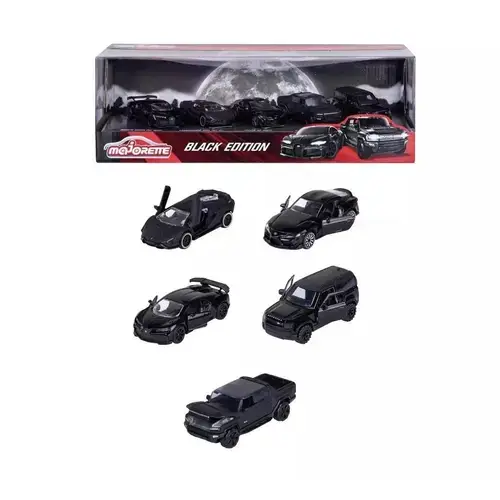 Set 5 masinute Majorette Black Edition 2.0