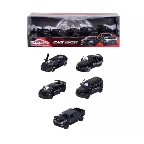 Set 5 masinute Majorette Black Edition 2.0