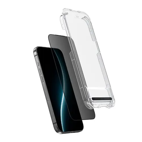 Folie Sticla Benks Premium Glass Warrior Privacy pentru iPhone Air cu aplicator inclus, Negru
