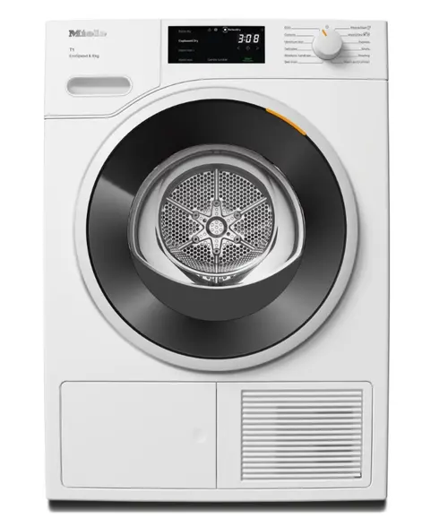 Uscator de rufe Miele TWC 640 WP, 8 kg, Clasa C, DirectSensor, Miele@home, Tehnologie EcoDry FragranceDos (Alb)