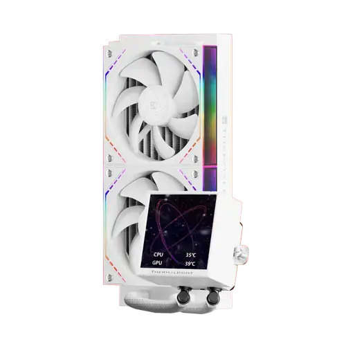 Cooler CPU AIO Thermalright Peerless Vision 240 ARGB, Racire cu lichid, Display 3.95inch, Ventilatoare TL-M12QW, 2000 RPM, S-FDB (Alb)