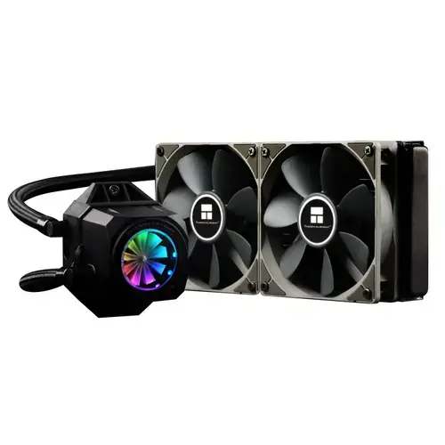 Cooler CPU Thermalright Turbo Right 240C, 240mm, Pompa cu ADD LED, Ventilatoare 600-1800 RPM (Negru)