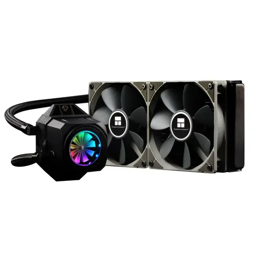 Cooler CPU Thermalright Turbo Right 240C, 240mm, Pompa cu ADD LED, Ventilatoare 600-1800 RPM (Negru)