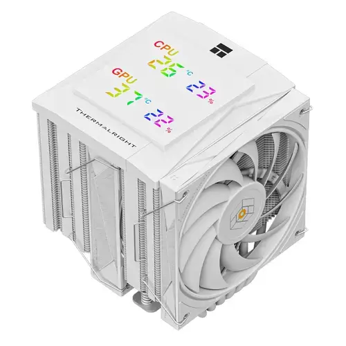 Cooler CPU Thermalright Royal Knight 120 Digital, 2x 120mm, S-FDB V2, 6 heatpipes (Alb)