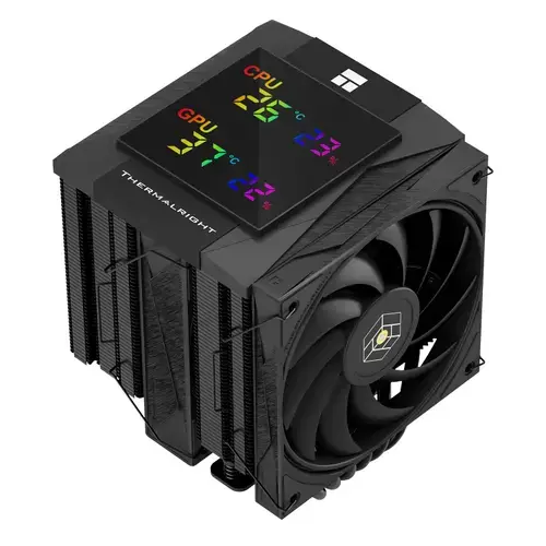 Cooler CPU Thermalright Royal Knight 120 Digital, 2x 120mm, S-FDB V2, 6 heatpipes (Negru)