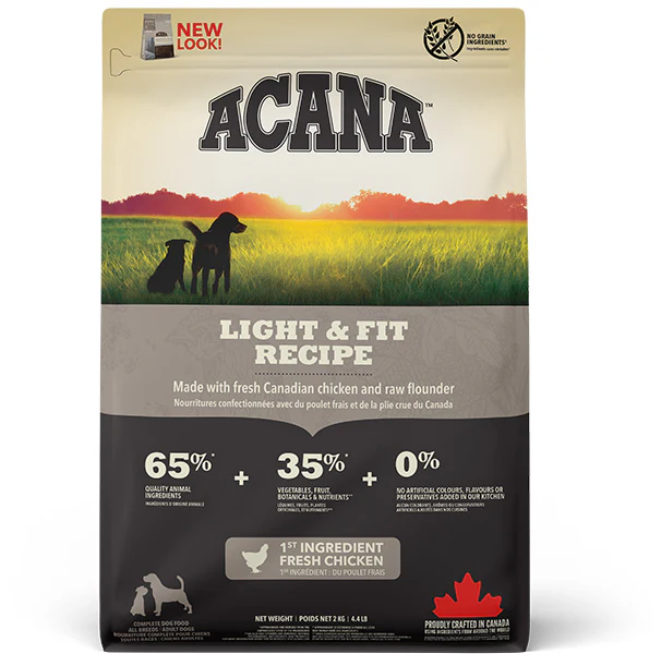 ACANA Heritage Hrană uscată pentru câini adulţi LIGHT&FIT, 11.4 kg