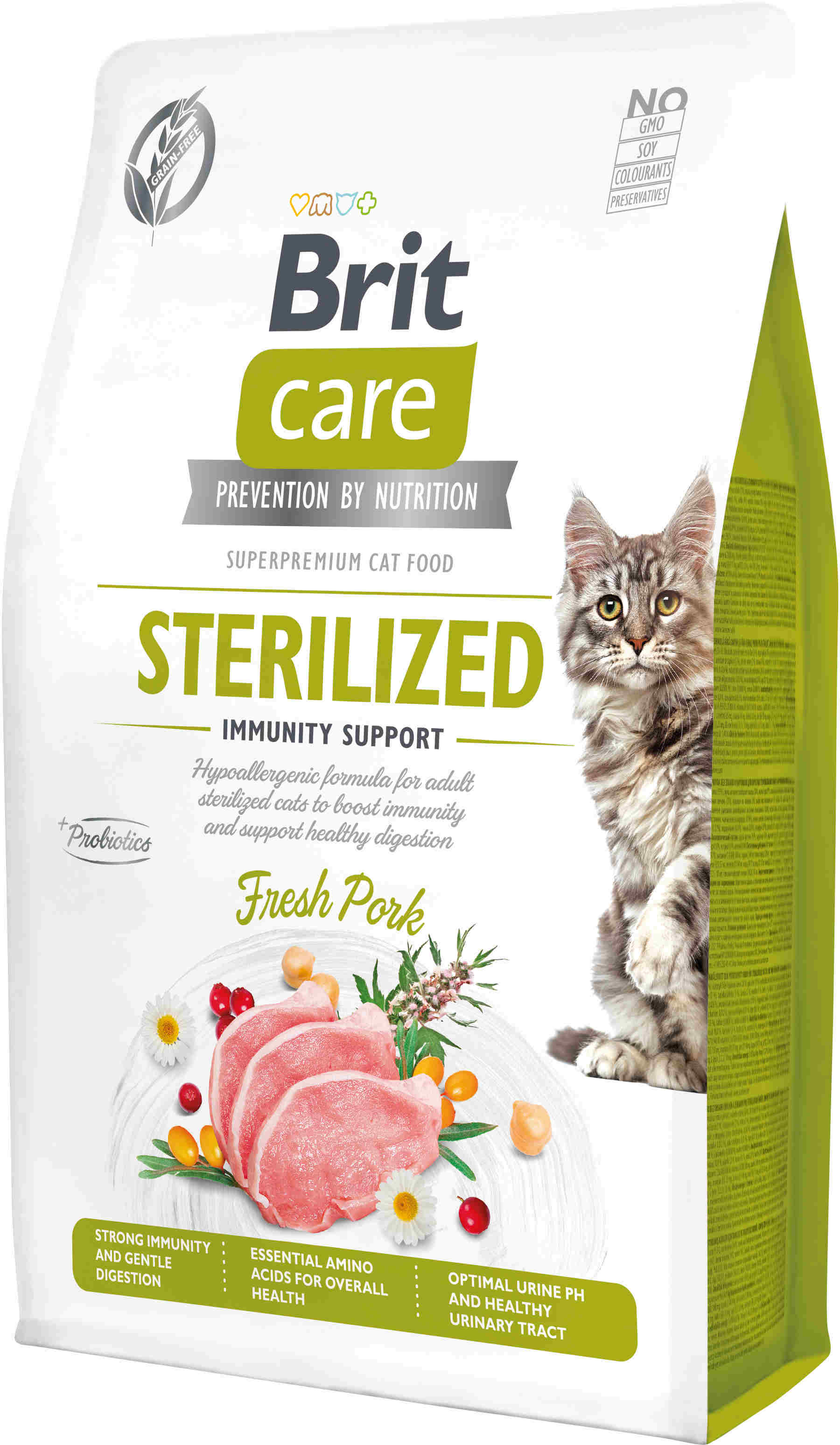 BRIT CARE Hrană uscată pentru pisici sterilizate, Sterilized Immunity Support