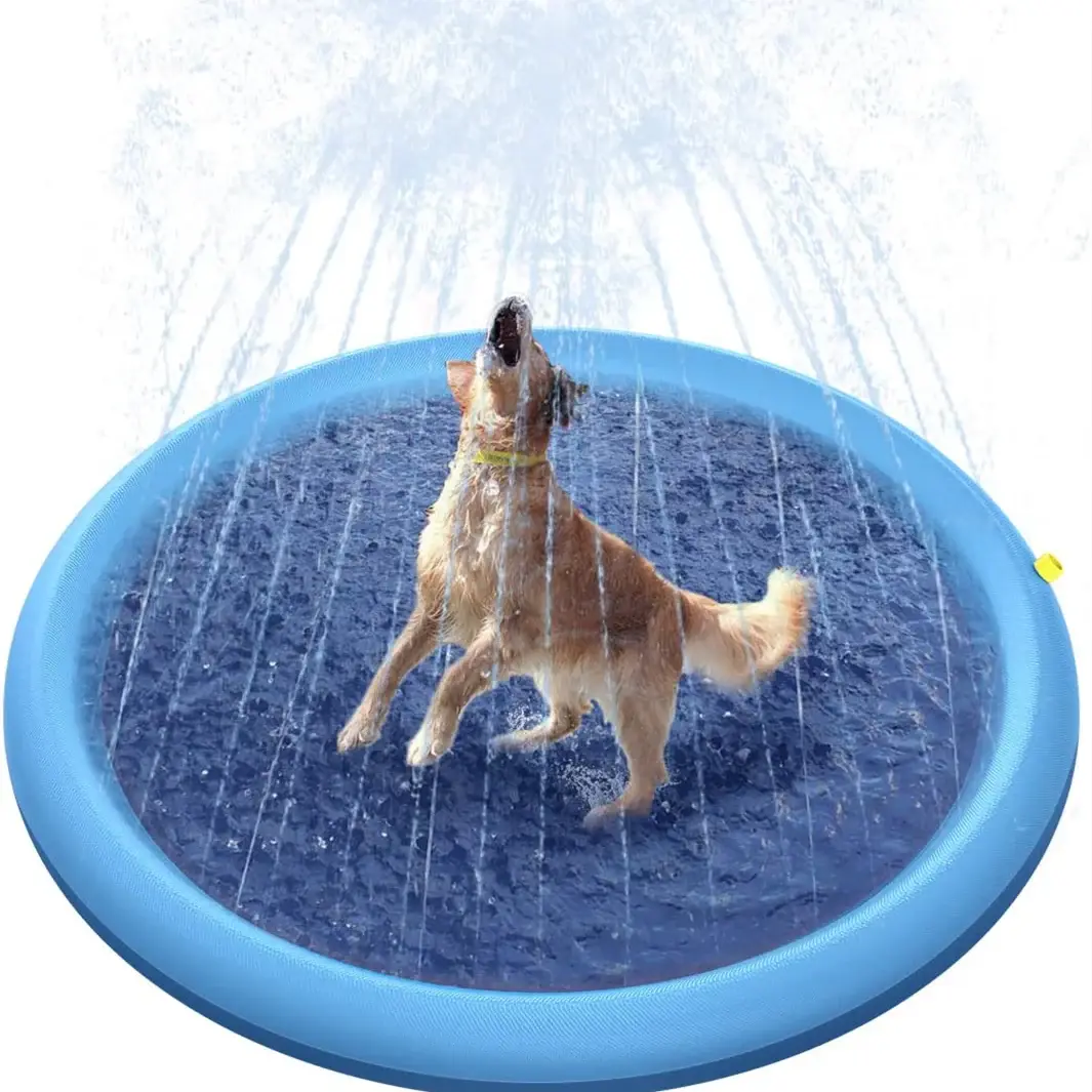 ENJOY Piscină pentru câini, cu sistem de stropire, 2 în 1