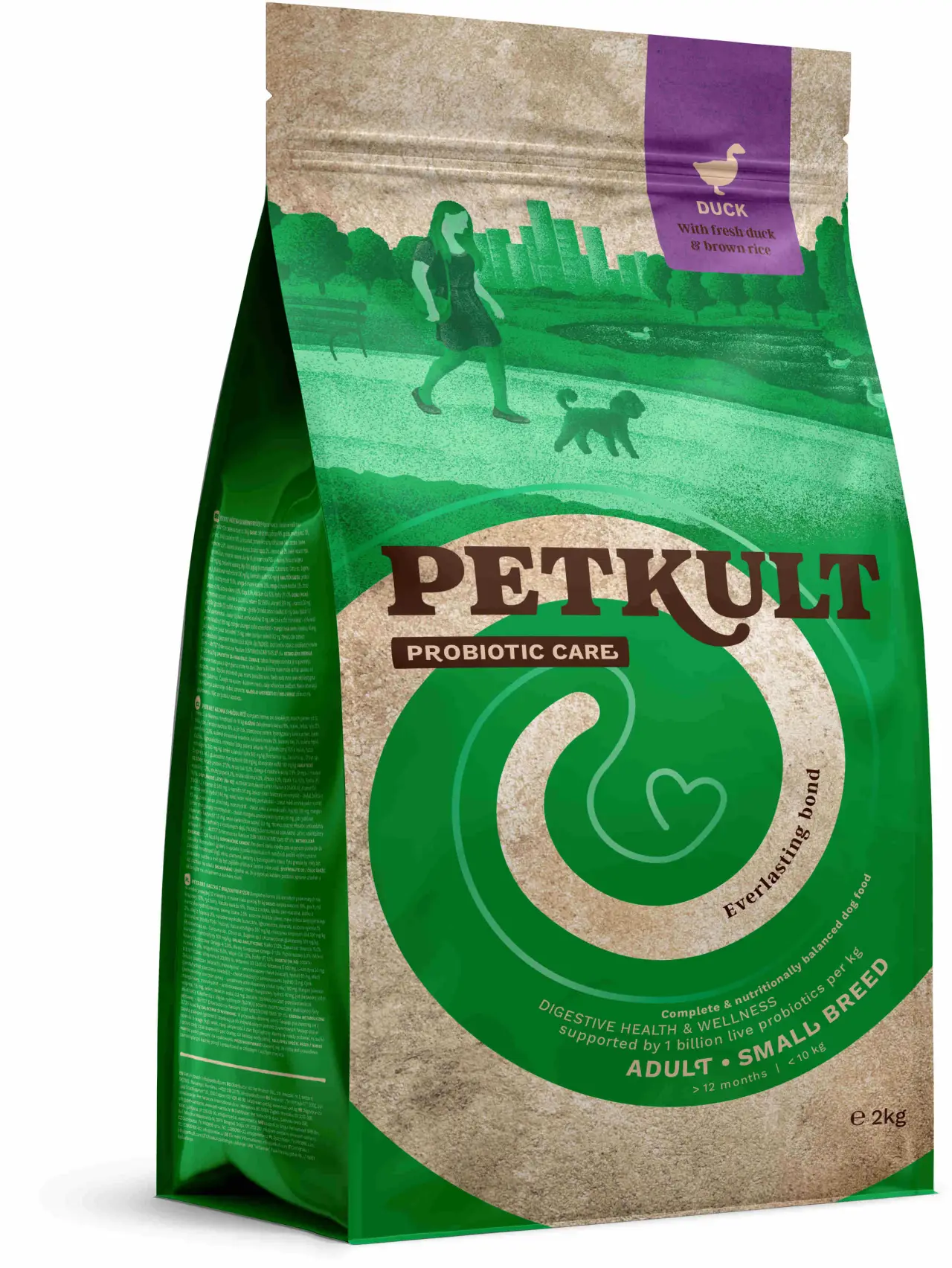 PETKULT Probiotics Adult small, talie mică, Raţă şi orez