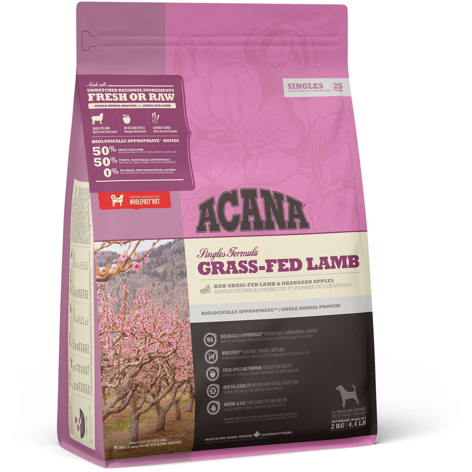 ACANA Hrană uscată pentru câini adulţi, cu MIEL 2kg