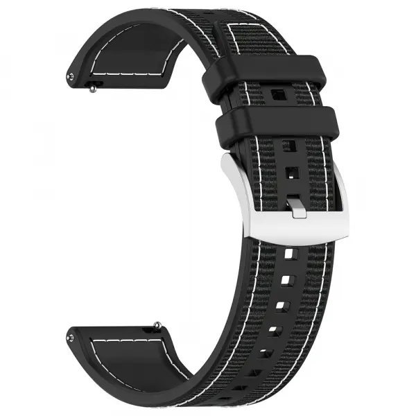 Curea Techsuit W051 pentru Huawei Watch / Xiaomi Watch Series, 22mm, Neagra