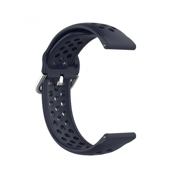 Curea Techsuit W004 pentru Samsung Galaxy Watch / Huawei Watch Series, 22mm, Albastra Inchis