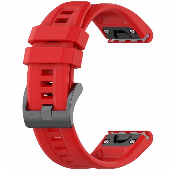 Curea Techsuit W060 pentru Garmin Watch Fenix Series, 26mm, Rosie
