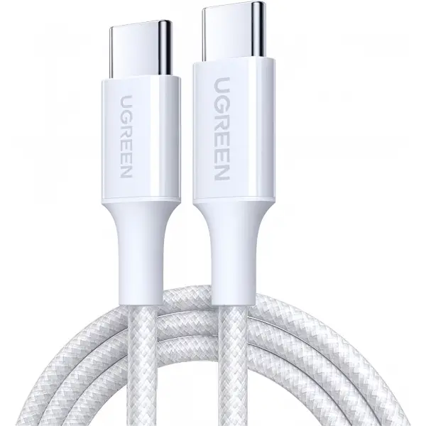 Cablu Date si Incarcare USB-C - USB-C UGREEN L501, 60W, 2m, Alb