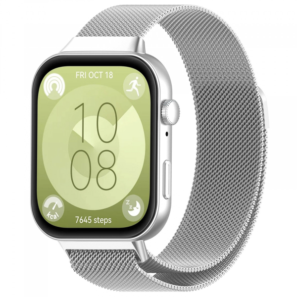 Curea Techsuit W009 pentru Huawei Watch Fit 5 Pro / Fit 5 / Fit 4 Pro / Fit 4 / Fit 3, Argintie