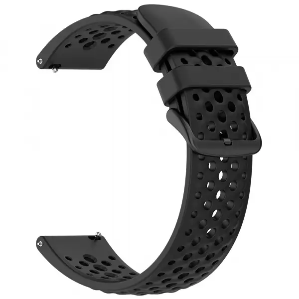 Curea Techsuit W083 pentru Amazfit Watch / Samsung Watch Series, 22mm, Neagra