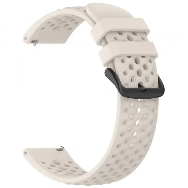 Curea Techsuit W083 pentru Amazfit Watch / Samsung Watch Series, 22mm, Alba