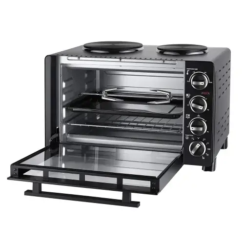 Cuptor electric cu 2 plite Unold U68885, All in One, 30 L, 1500 W (Negru)