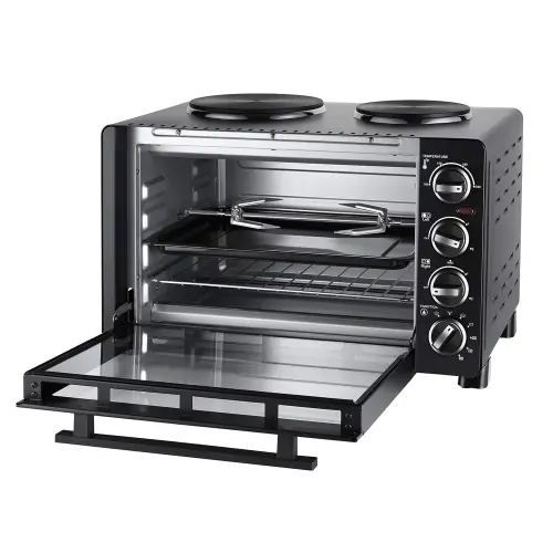 Cuptor electric cu 2 plite Unold U68885, All in One, 30 L, 1500 W (Negru)
