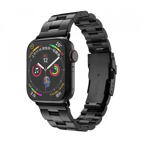 Curea Techsuit W036 pentru Apple Watch 49mm / 46mm / 45mm / 44mm / 42mm Series, Negru