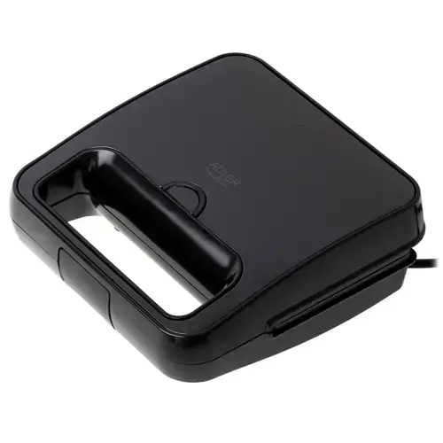 Sandwich maker Adler AD 3079, 1200 W, Placi antiaderente, Forma de carapace (Negru)