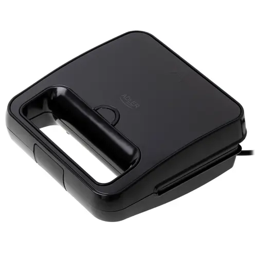 Sandwich maker Adler AD 3079, 1200 W, Placi antiaderente, Forma de carapace (Negru)