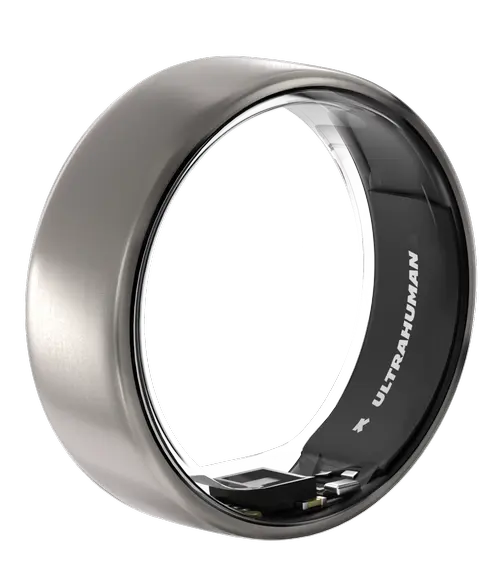Smart Ring Ultrahuman Ring Air UHRA-NT-09, Bluetooth BLE5, HRV, VO2 Max, Android/iOS, Monitorizare ritm cardiac, Saturatie Oxigen, Autonomie 6 zile, 19.96 mm (Titan)